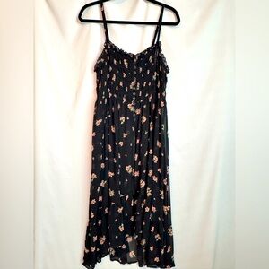 Torrid Chiffon Button Up Sleeveless Tunic - Black Floral - 2X